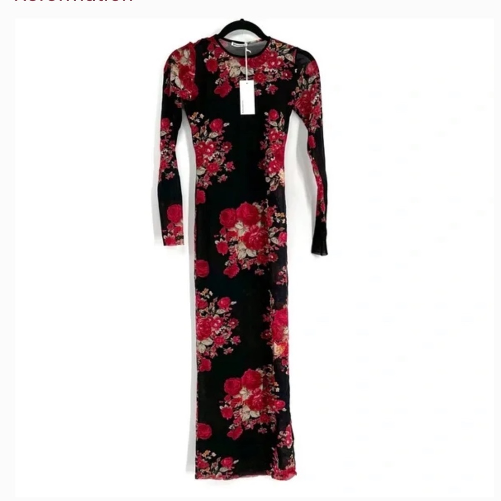 REFORMATION Niagara Knit Dress Color: Red Roses Red RosesColor:Red Roses small